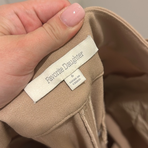 Favorite Daughter The Favorite High Waisted Wide Leg Pant Khaki Slacks - Picture 2 of 9